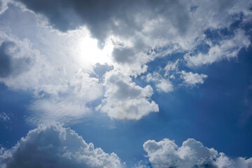 Blue sky with clouds background, Beautiful Amazing shape