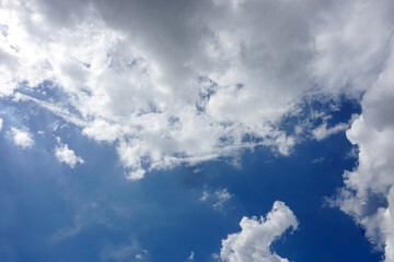 Obraz premium Blue sky with clouds background, Beautiful Amazing shape