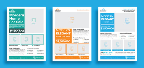 Real Estate Business Flyer Template, Property Sale Flyer Design, Real Estate Flyer Design bundle, property sale flyer	
