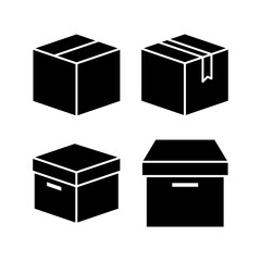 Box icon vector. Box sign. delivery package. parcel box.