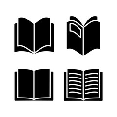 Book icon vector. Open book vector icon.