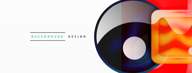 Abstract background design showcasing glossy glass geometric shapes in meticulously crafted vector composition wtih polished and contemporary visual experience