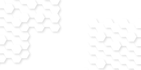 Abstract white Hexagonal Background. Luxury White Pattern. Vector Illustration. 3D Futuristic abstract honeycomb mosaic white background. geometric mesh cell texture.