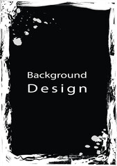 The background grunge with brush marks black and white.