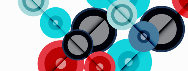 Circle trendy minimal geometric abstract background. Vector Illustration For Wallpaper, Banner, Background, Card, Book Illustration, landing page