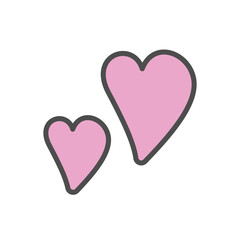 Doodle Heart Sketch Vector illustration