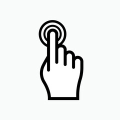 Obraz premium Touch Screen Icon - Vector Illustration for Design and Websites, Presentation or Application.