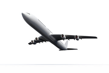 Digital png illustration of passenger plane on transparent background