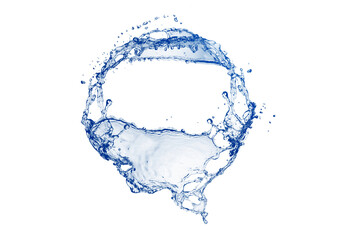 Fototapeta na wymiar 抽象的な青い水しぶきの輪