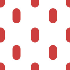 Digital png illustration of red tablet shapes repeated on transparent background
