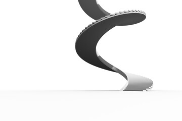 Digital png illustration of spiral stairs on transparent background