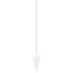 Digital png illustration of white arrow on transparent background