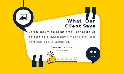 Client or customer service review feedback testimonial social media post, Customer or client service feedback review post design template - obrazy, fototapety, plakaty
