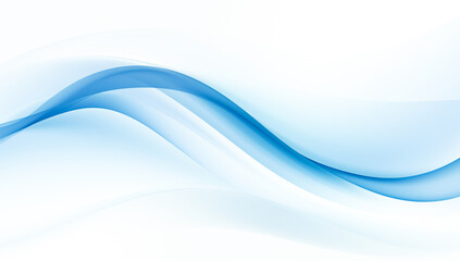 Smooth clean blue abstract background, with curved lines and shapes