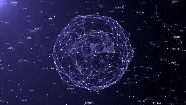 Global encrypted cybersecurity network data cyber security cloud computing IOT AI technology. Data science, particles, digital world, virtual reality, cyberspace, metaverse. cyber space, Ai 4K 3D