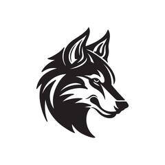 wolf head logo design vector