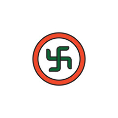 Swastika icon design with white background stock illustration