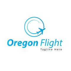 Flight Logo Vector Letter O Initial