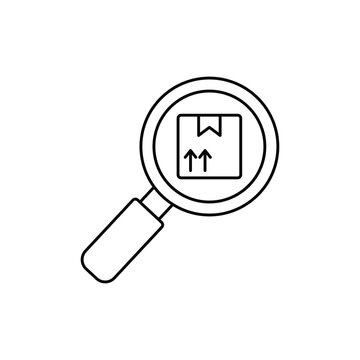 recommend clip art: Search package icon. outline icon