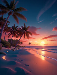 A stunningly beautiful sunset. Generative AI