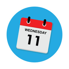 11 wednesday icon with white background