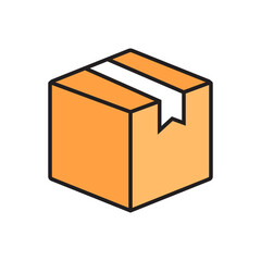 box with duct tape icon