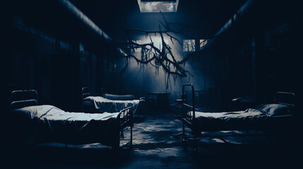 ホラーテイストの廃病院