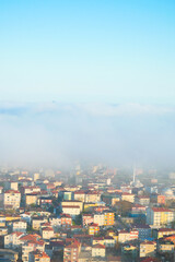 Obraz premium Arial View of Istanbul Asian Side Urban building blocks