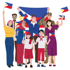 National Day, Filipinos people celebrating Philippines Independence Day