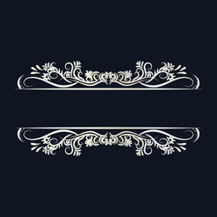 Ornament vintage luxury frame wedding invitation card text box title border islamic