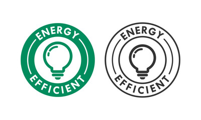 Energy efficient design logo template illustration