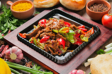 grilled chicken with vegetables