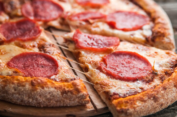 pizza with salami