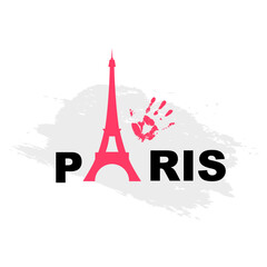 Fototapeta na wymiar France Paris Eiffel Tower, Letter A.Logo Vector Design. Romantic logo.