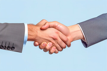 Handshake of businessmen close-up.