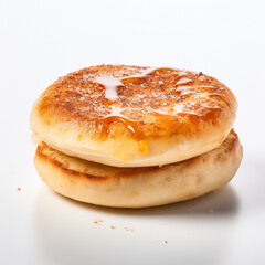 English Muffin on white background