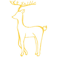 deer with christmas vector