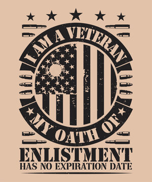 Fully editable Vector EPS 10 Outline of My Oath of Enlistment, Veteran T-Shirt Design an image suitable for T-shirts, Mugs, Bags, Poster Cards, and much more. The Package is 4500* 5400px