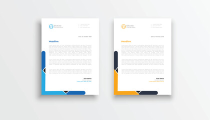 Abstract,minimal and creative letterhead template