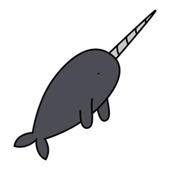 illustration of narwhal © freeject.net