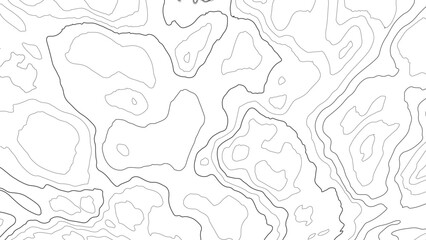 topographic map, abstract height lines on white background vector