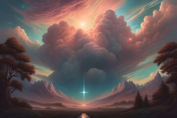 the beautiful sky and star
generative ai