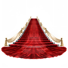 red carpet on a white background
