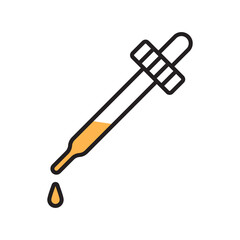 illustration of pipette drop
