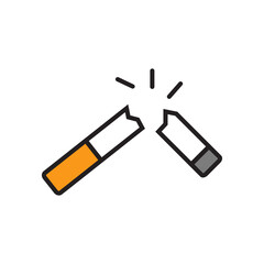 Cartoon of broken cigarette