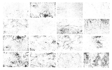 Collection of grunge textures. Vector.