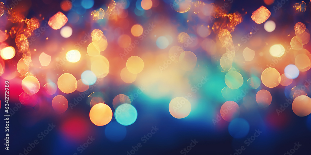 Wall mural generate a bokeh texture background with blurred lights and a dreamy atmosphere.