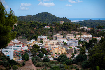 Fototapeta na wymiar view of the village of town