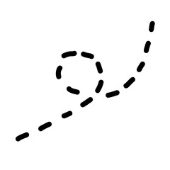 footprints dotted line sign doodle