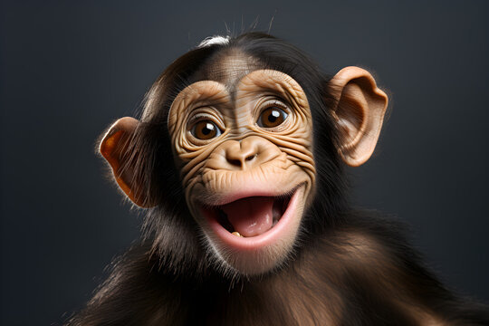 funny chimp portrait